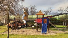 Spielplatz während der Bauphase