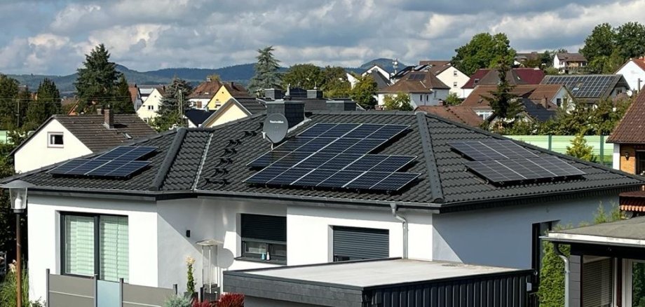 PV-Anlage auf einem Einfamilienhaus