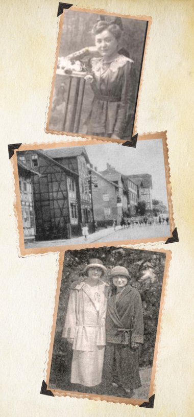 Fotocollage der Familie Levi aus der Nürnberger Straße