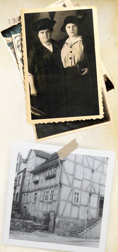 Mathilde Lindau (links) das Haus in der Mühlenstraße