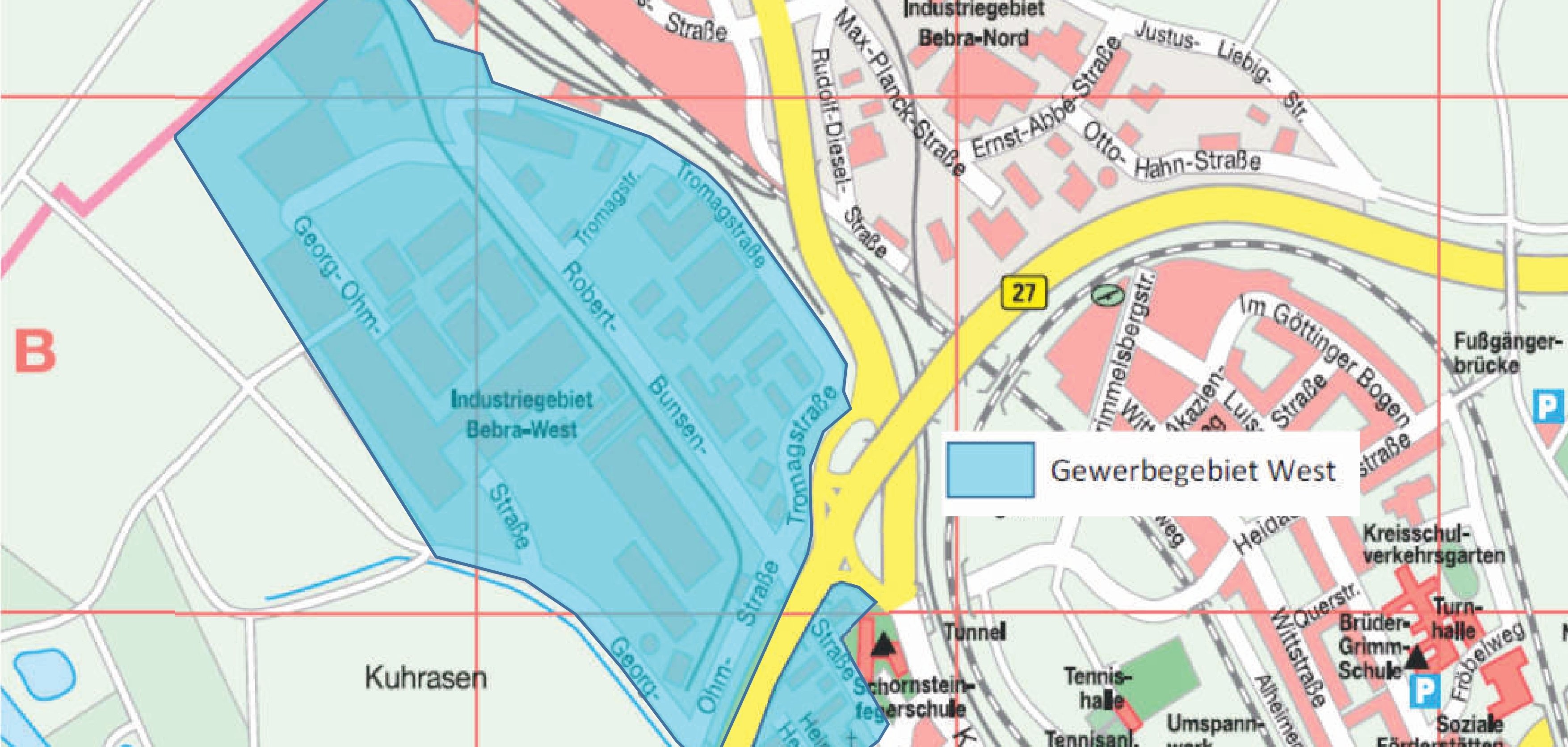 Lageplan Industriegebiet West